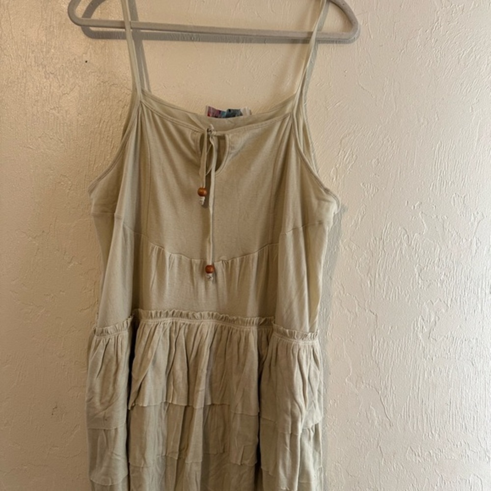 Free people beach mini tiered ruffle dress M